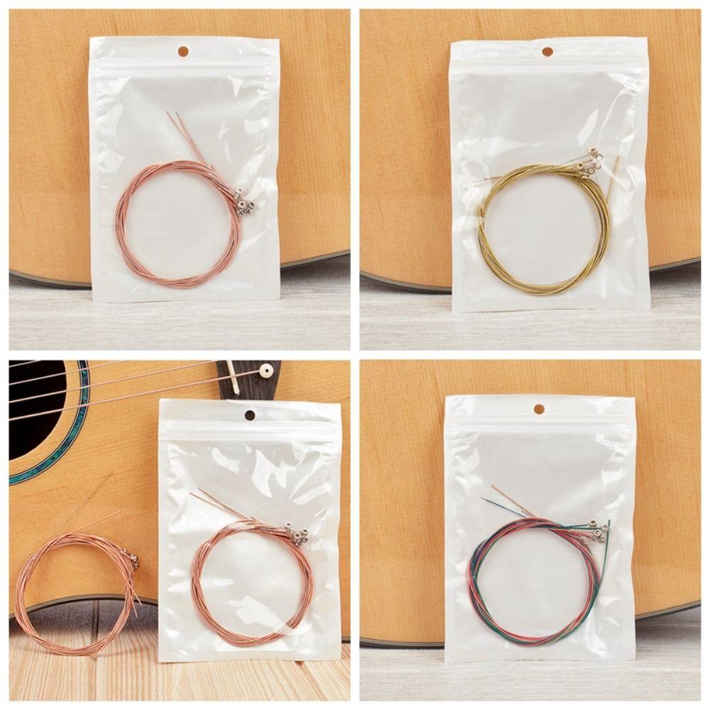 6 Strings Acoustic Guitar Strings Brass Folk Guitar Strings Durable Guitar Steel Strings Guitarist