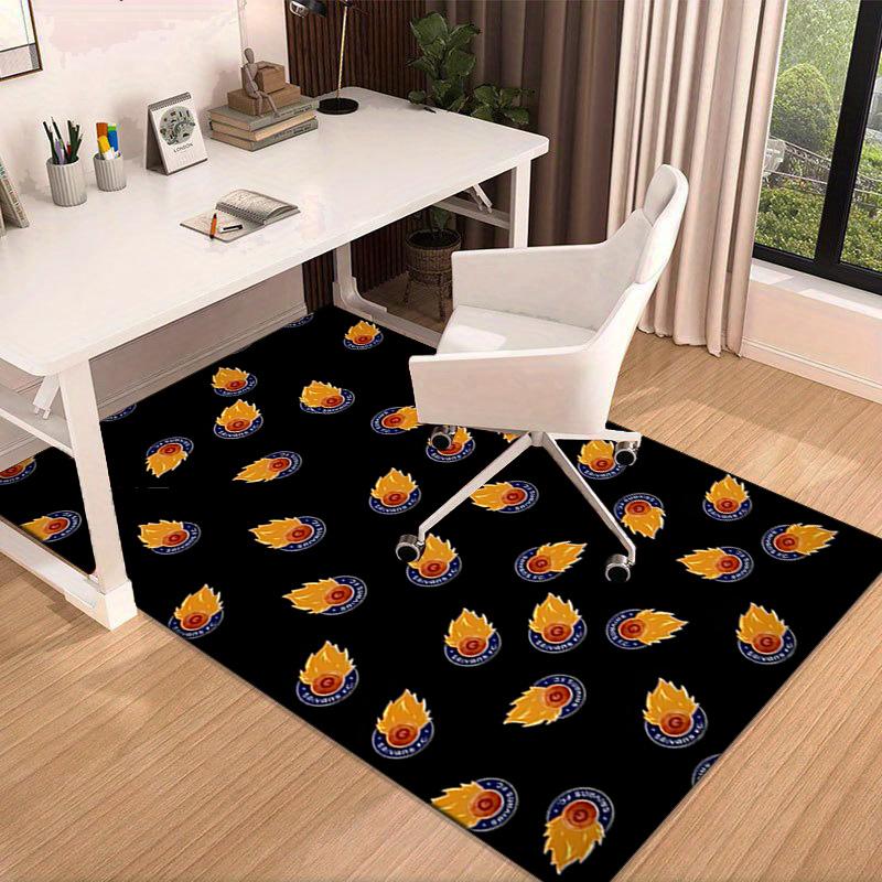 Flame Soccer Emblem Printed Area Rug for Office, Chair Rug, Decorative Carpet Floor Mat, Large Size Fan gifts Christmas gifts