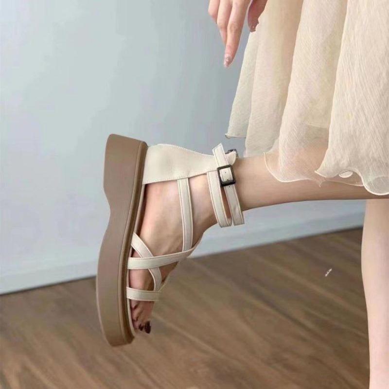 Винтажные модные высокие римские женские сандалии