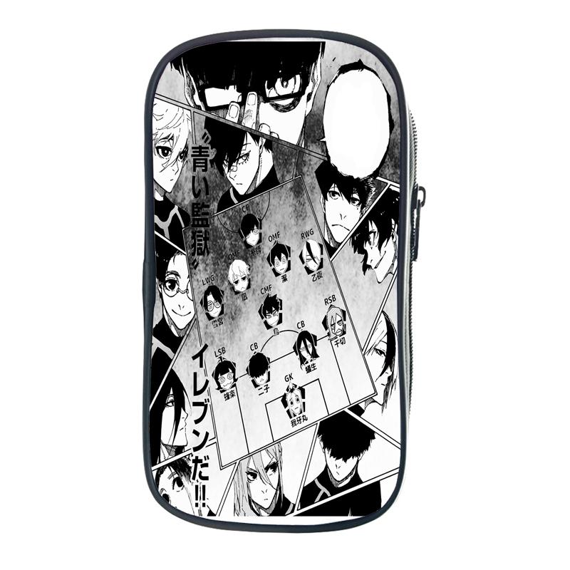 Blue Lock Isagi Yoichi Сумки для хранения Мультфильм Аниме Nagi Seishiro Ручки Сумки для студентов Пенал Кошельки для монет Подарки на день рождения для друзей