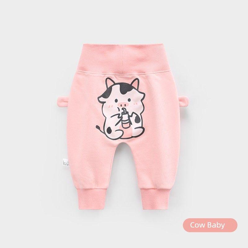 [Fleece-lined] Baby pants Fall and winter baby fart pants kids Heattech boys big pp pants autumn girl cotton pants