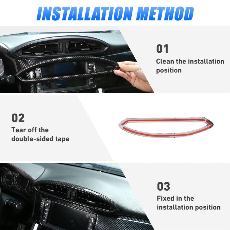 Для Toyota 86/Subaru BRZ 2012-2020 ABS Карбоновое волокно Комплект для интерьера Накладка на панель приборов Центральную консоль Панель переключения передач Накладки Наклейки