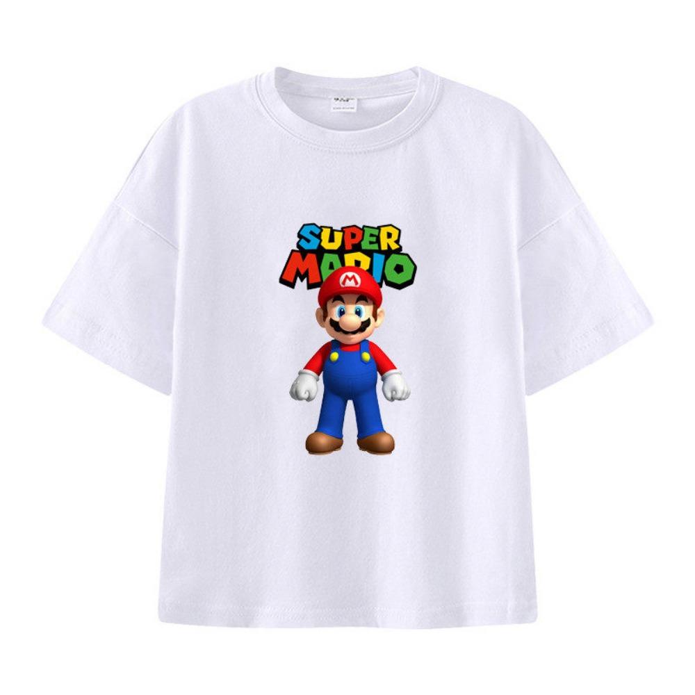 Super Mario Bros. Short-Sleeved T-Shirt Game Accessories for Boys And Girls Suitable for Students