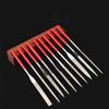 10pcs Mini Diamond Files for Metal Jeweler Stone Polishing Wood Carving Craft Double-cut Plating Needle File Set 3x140mm Tool