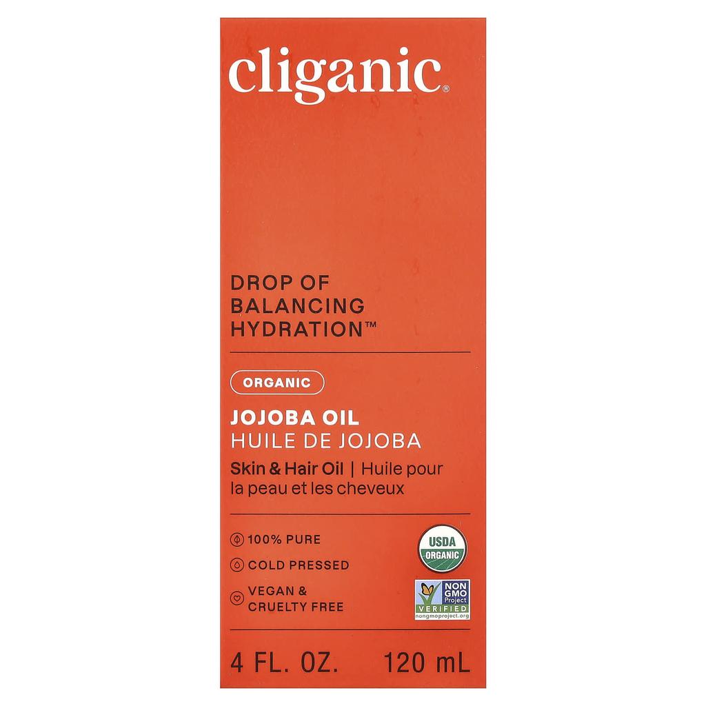 Cliganic Organic Jojoba Oil, 4 Fl Oz (120 Ml)