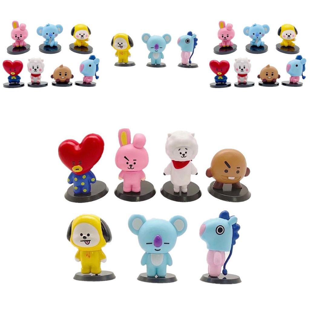 Bts Bt21 7 шт./набор Фигурки-украшения для детского монитора Топпер для торта Игрушки Подарок