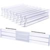 Telescopic Kitchen Drawer Dividers: Transparent, Universal Wardrobe Partition Strips