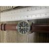 Б/у Мужские автоматические часы SEIKO 5 Черный циферблат Коричневый кожаный ремешок