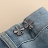 1Pair Four Leaf Clover Tightener Adjustable Waist Buckle For Jeans No Sewing Required Button Removable Pants Skirts Waist Button