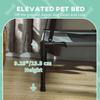 Raised Dog Bed Waterproof Elevated Pet Cot With Breathable Mesh UV Protection Canopy Grey For XL Dogs 122 X 92 X 108cm