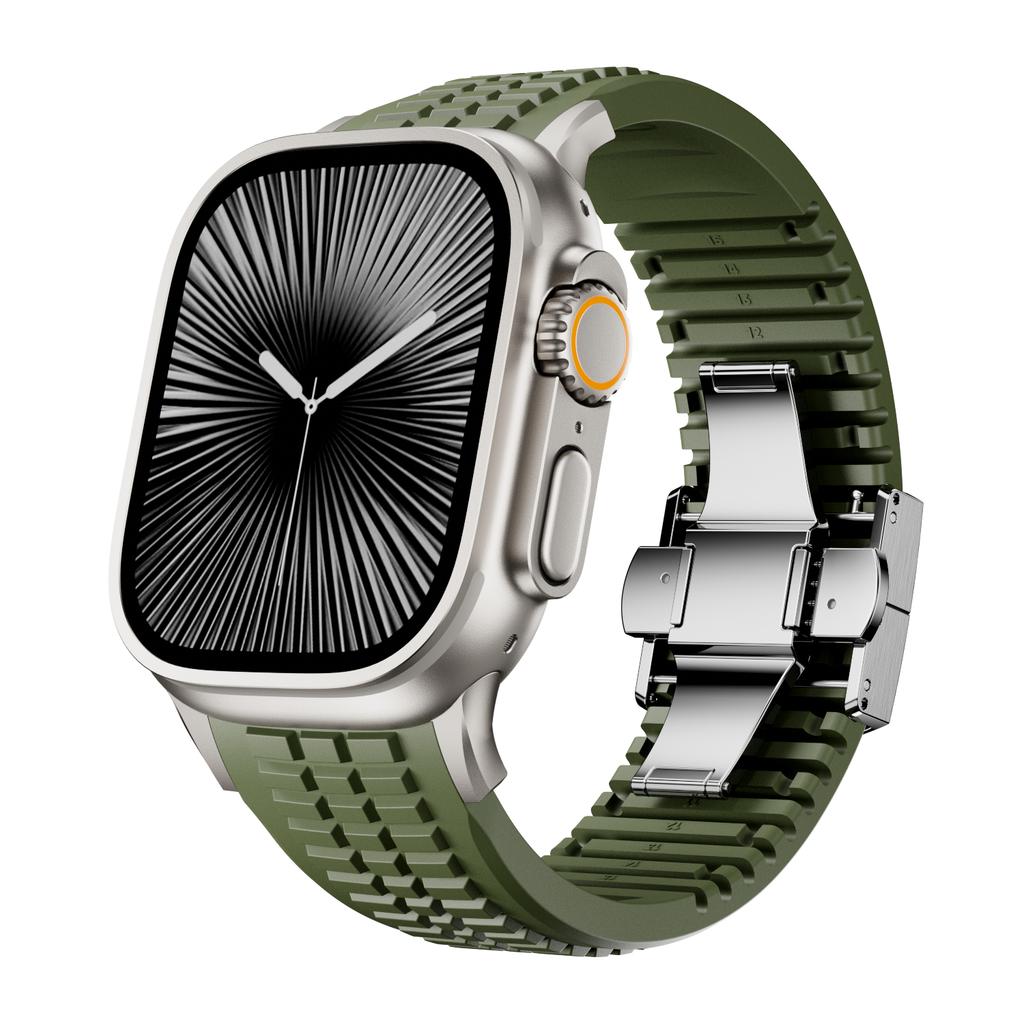 ONELuxury Силиконовый ремешок для Apple Watch Ultra 3/2/1 49 мм Серии 11/10 46 мм Спортивный браслет Ремешок для запястья iWatch 9 8 7 6 5 SE 45 мм 44 ммMN