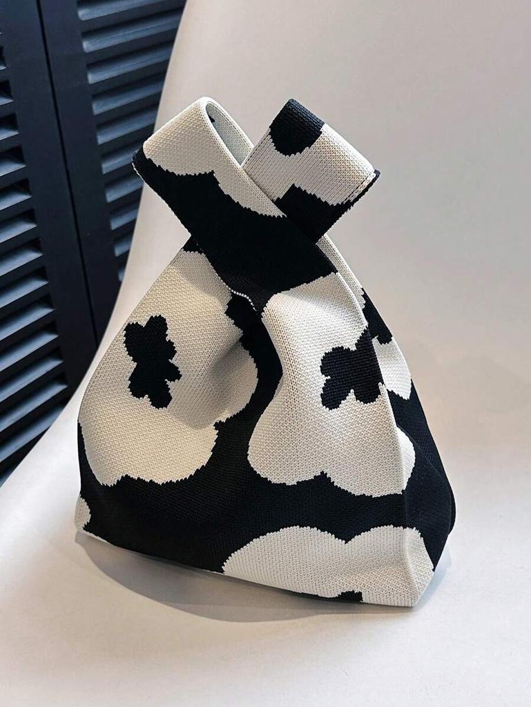 Вязаная сумка-ведро из пряжи, многофункциональная сумка на запястье, плетеная сумка, мультяшная ручная повседневная сумка. zwq