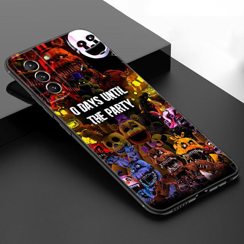 Five-Nights-At-Freddys Black Silicone Phone Case For Samsung Galaxy S23 S21 S20 FE S24 S22 Ultra S10E S10 S9 S8 Plus
