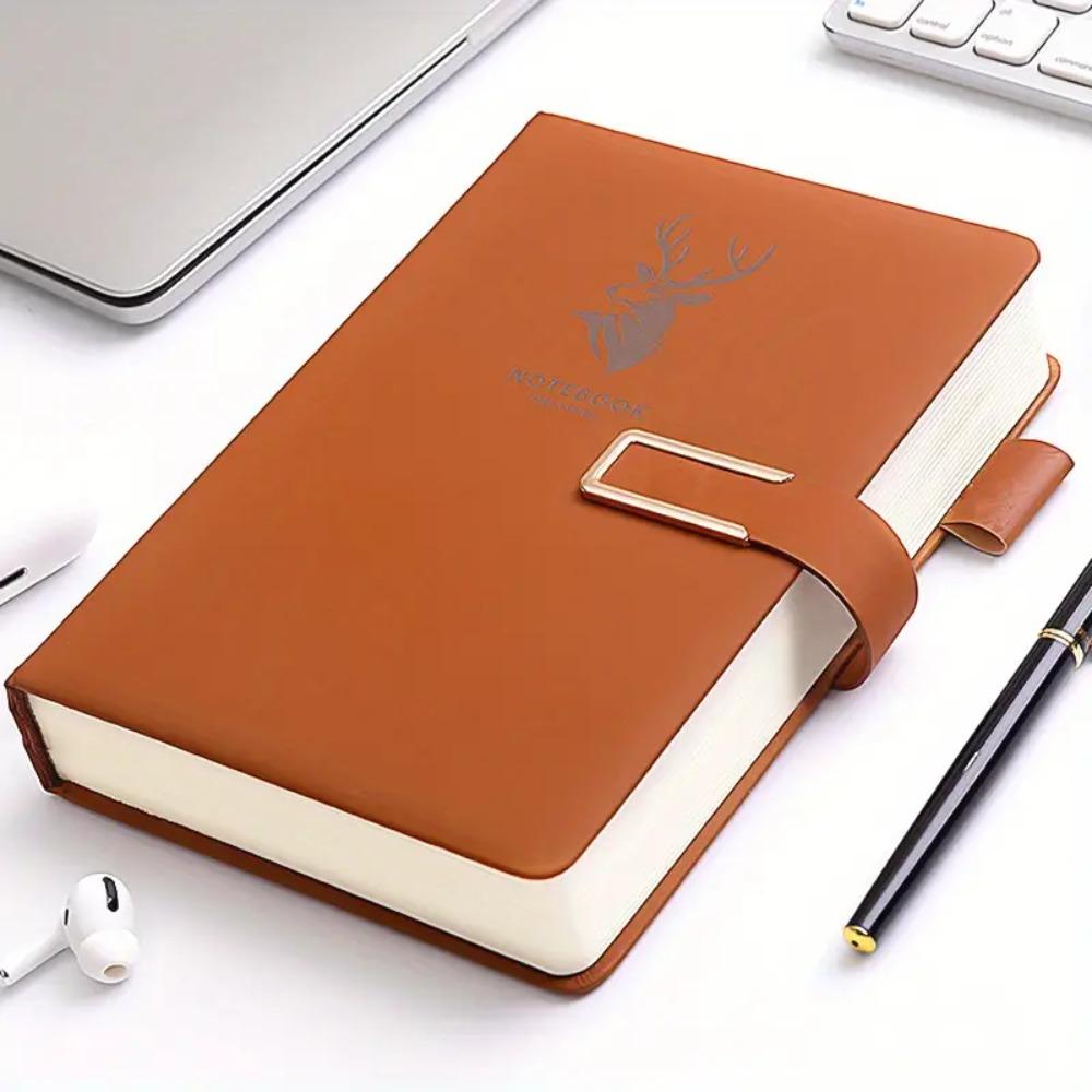 Soft Leather Business Notebook Thickened Work Meeting Record Book A5 Notebook College Student