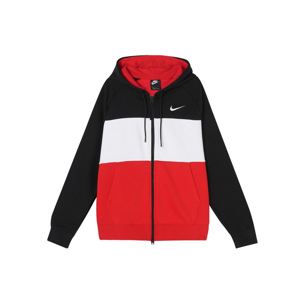 Nike Large Logo Hooded Sweatshirt Jacket Men Outerwear Red CJ4820-010