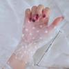 1 Pair Nail Art Heart Tulle Photo Glove Fake Pleated Cuff Manicure Photography Props Nail Tips Display Sleeve  Accessory