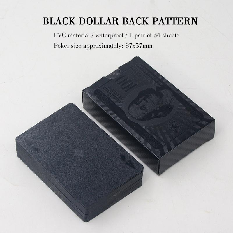 Игральные карты из 100% ПВХ, пластиковые карты для покера, водонепроницаемая покерная игра в техасский холдем, блэкджек, дропшиппинг, золотая карточная настольная игра