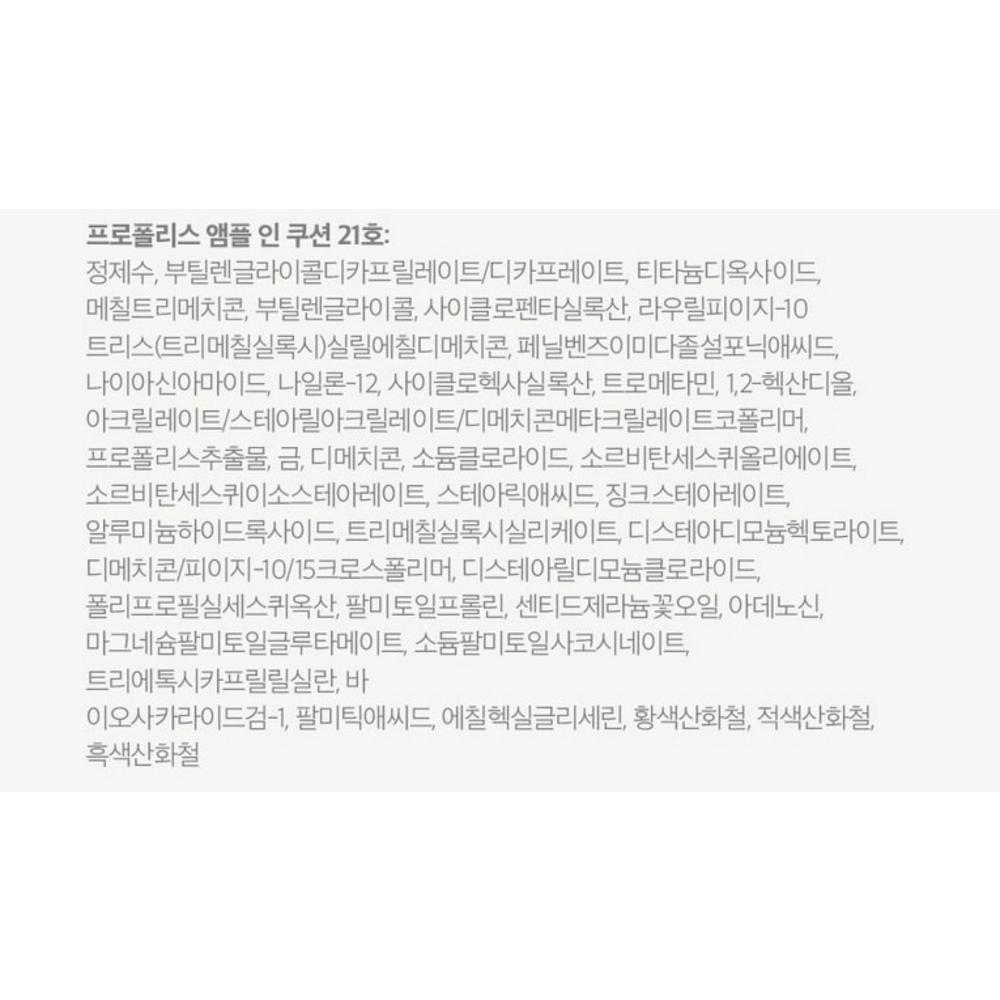 CNP Tea & Park Propolis Ampoule в кушоне Foundation 15 г + сменный блок 15 г, набор, нет. 21, 1 комплект