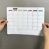 Магнитная месячная планировочная доска, доска для планирования с покрытием для сухого стирания, месячный график на холодильник, календарь-магнит на холодильник, декорация для белой доски