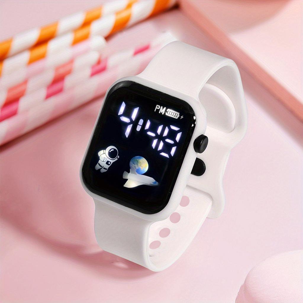 Kids Watch Sport LED Digital Watches Spaceman Silicone Strap Waterproof Electronic Wristwatch for Children Boys Girls Gifts