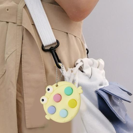 Push Bubble Chain Забавная игрушка-рыба с бусинами Puffer для снятия стресса Quick Push Globefish Сенсорная декомпрессия Непоседа