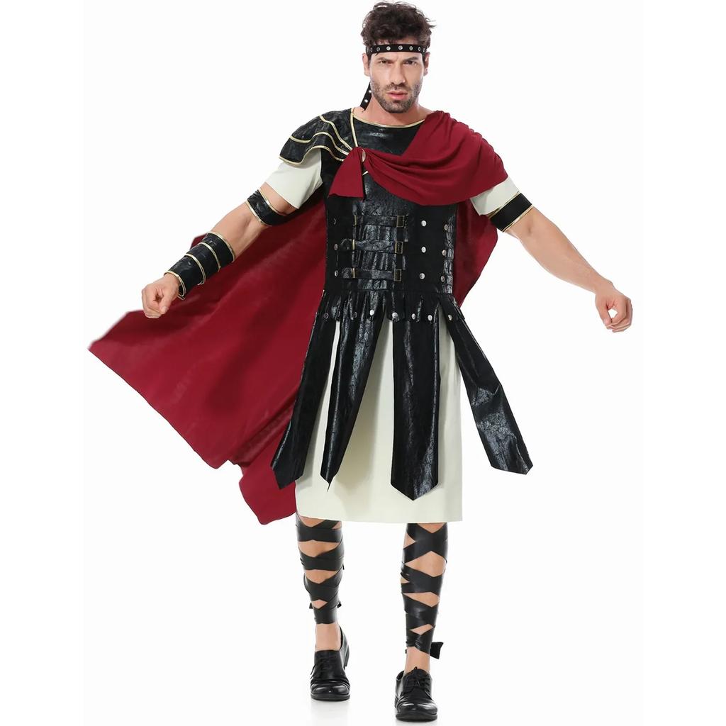 Ancient Roman Spartan Warrior Gladiator Cosplay Uniform for Women & Men Knight Xena Princess Caesar Stage Show Halloween Costume