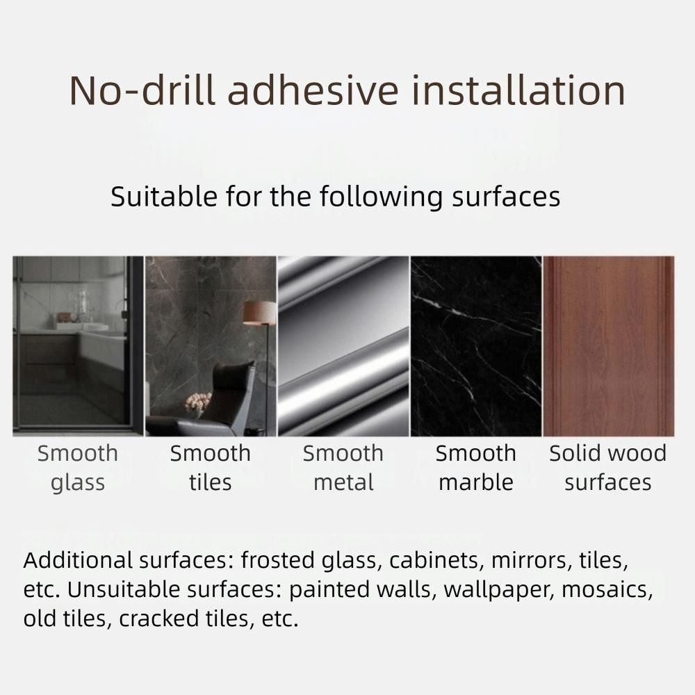 2Pcs Punch-free Clothes Drying Hanger Wall-mounted Scalable Storage Racks  Bathroom