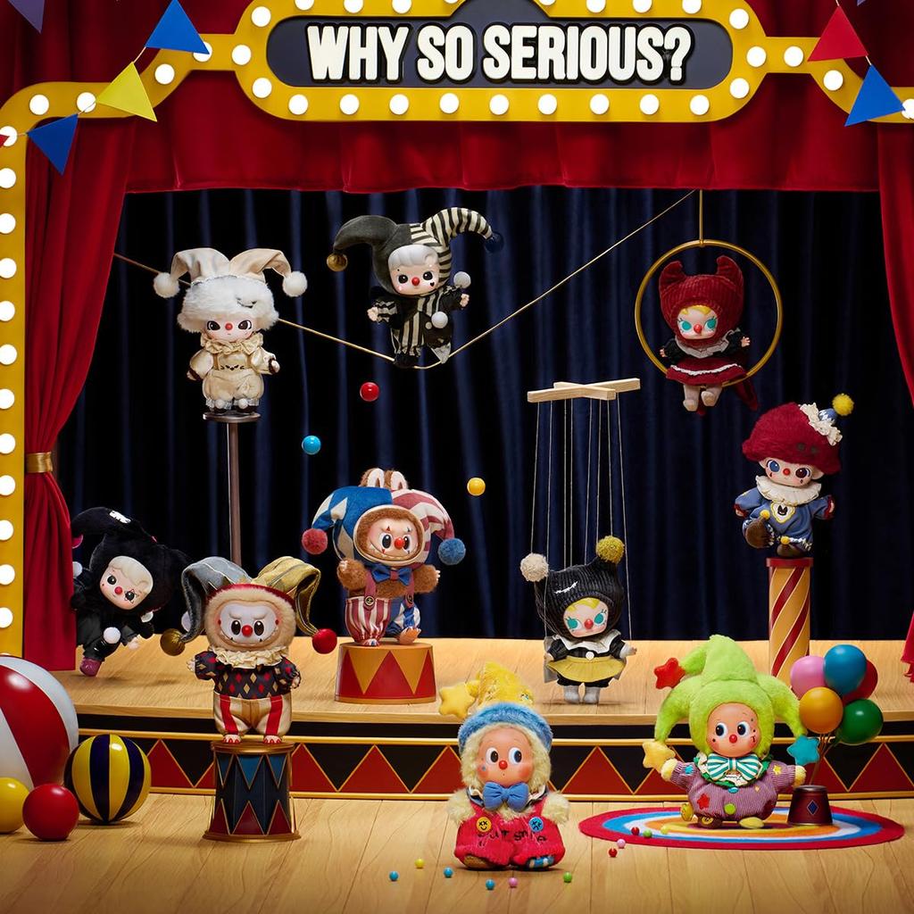 [Официальный магазин POP MART] Серия WHY SO SERIOUS Плюшевый кулон [1 шт.] Pop Mart Игрушка-сюрприз Гатча Плюшевая кукла Пластиковая модель Подарок Акция для фанатов Pop