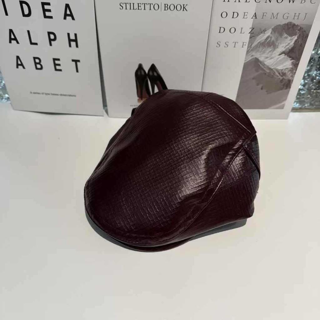 Кожаная Ретро Стильная Клетчатая Плоская Кепка Берет Шляпа Для Женщин Мужчин Для Использования На Открытом Воздухе