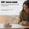 Ретро Беспроводной Динамик Bluetooth 5.0 Стерео Музыкальный Плеер Настольный Будильник Винтажная Форма Виниловой Пластинки Поддержка TF Карты/AUX Воспроизведения