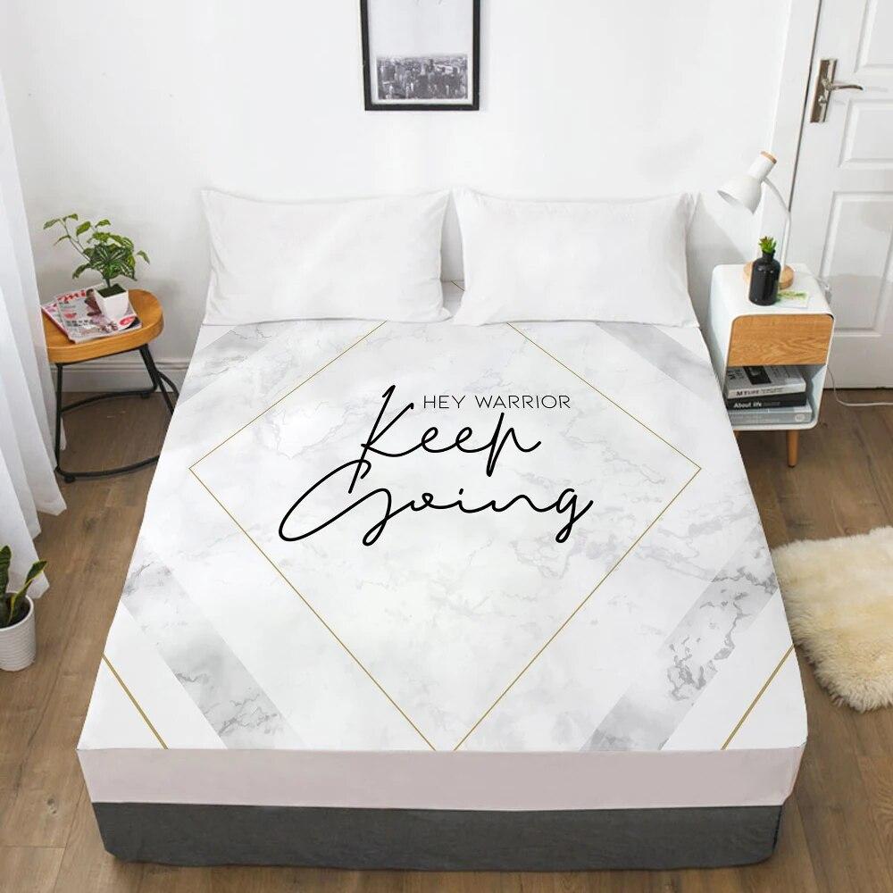 Наматрасник, простыня на резинке, простыни, постельное белье, простыня размера Queen King, 90/160X200 см, мраморная геометрия