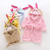 Kids Autumn Winter Bathrobe Baby Boy Girls Flannel Night Gown Cartoon Animal Pajamas Long Sleeve Hooded Childrens Sleepwear