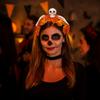 Halloween Decor Skull Head Headband Simulation Flower Gothic Flower Hairband  Festive Decorations