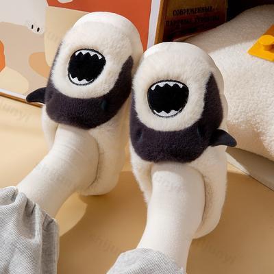 Модные зимние женские хлопковые тапочки, мультяшные парные, нескользящие, теплые, для дома, комнатные тапочки, плюшевые, пушистые, 2025, удобные тапочки для пола