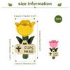 2/3Pcs Bee Watering Station Flower Shaped Resin Bee Drinking Cups Outdoor Butterfly Bee Feeder for Yards Lawns Garden Decoration