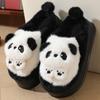 Fashion Women Winter Warm Plush Cartoon Slippers Women Soft Sole Non Slip Home Cotton Shoes Couples Cartoon Cute Indoor Bedroom Slippers