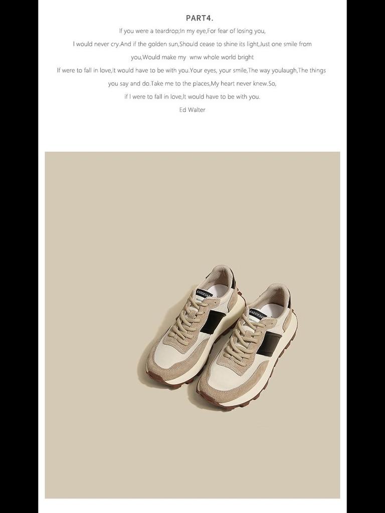 Женская спортивная обувь Ruoji Soft Leather Forrest Gump - осенние модные повседневные кроссовки для бега