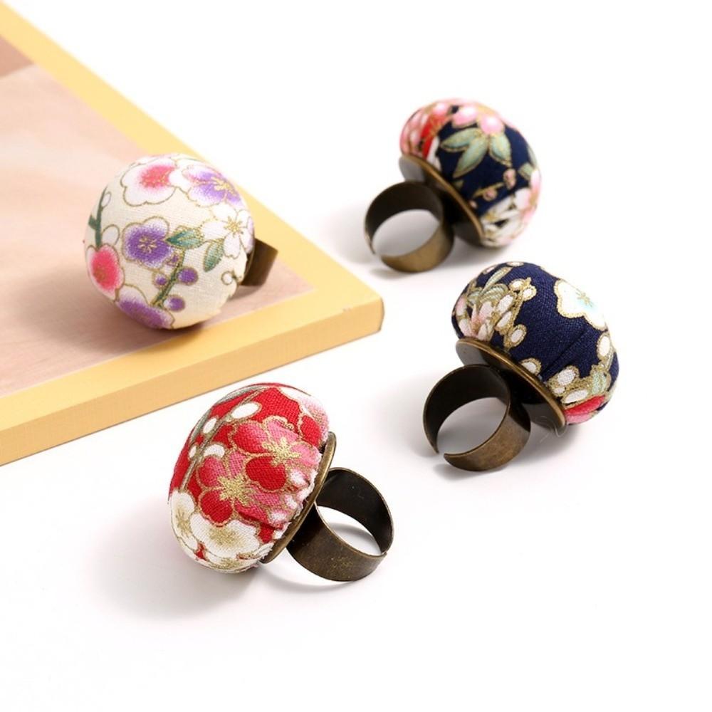 DIY Sewing Needle Cushion Handmade Pin Holder Fashion Finger Ring Pincushion Sewing Quilting Handy