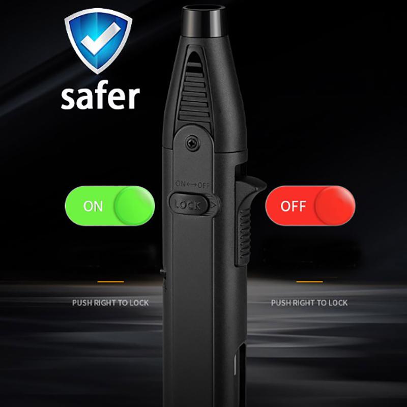 Мощная газовая зажигалка с реактивным пламенем 1300 градусов Цельсия для бутана зажигания кухни барбекю многоразового использования