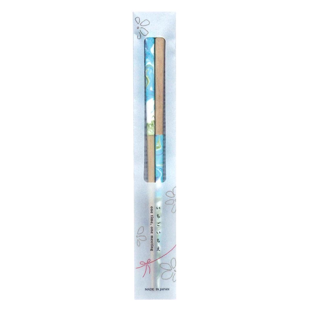 Tanaka Hashiten Strawberry Ichie Water Surface 23cm Chopsticks, Forest, No. 605333, Green,