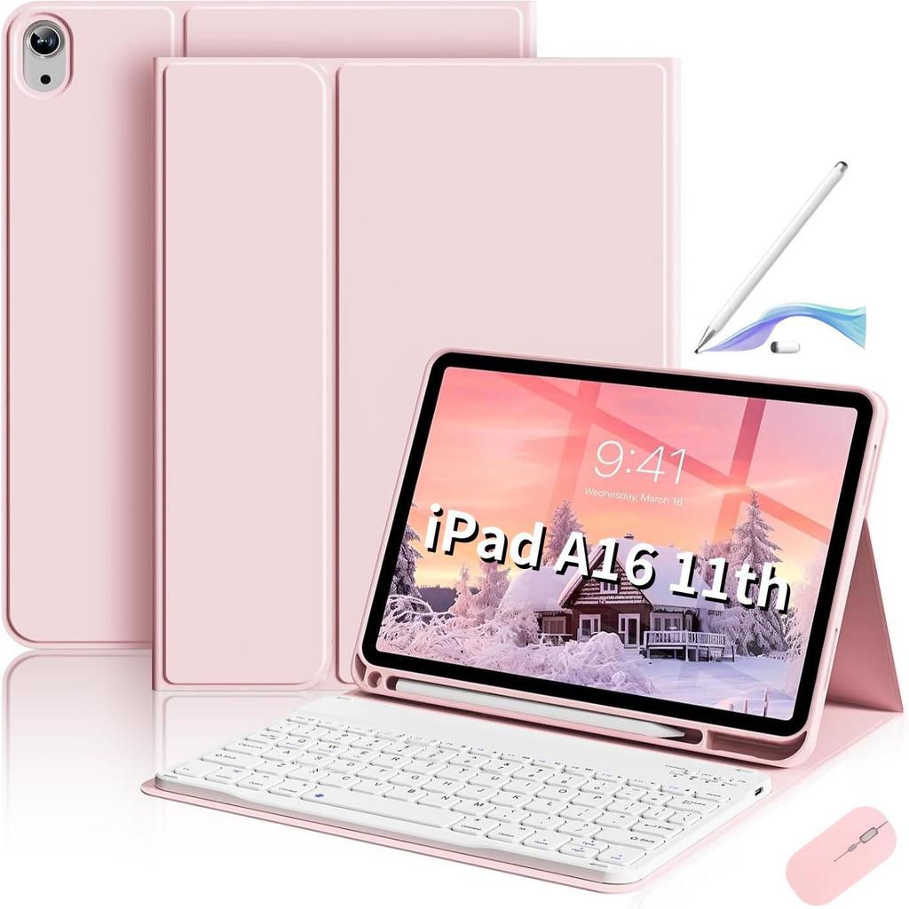 Защитный чехол для iPad 10-го поколения со съемной беспроводной клавиатурой и совместимостью с Pro Mouse