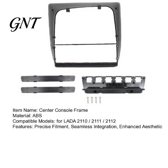 Non Destructive Interior Upgrade 9-Inch Navigation Fascia Frame Kit for LADA 2110/2111/2112, Dash Mounting Dashboard Button Surround Trim Android