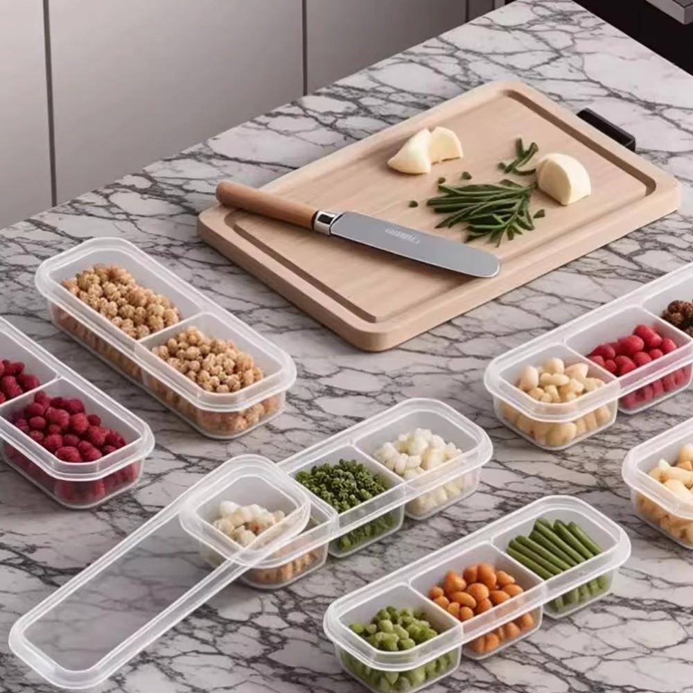 Прозрачный контейнер для хранения продуктов с крышкой, прозрачный ящик для овощей в холодильник, для хранения мяса