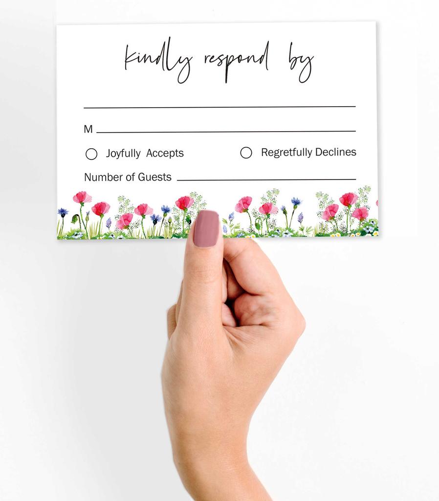Inkdotpot 50 пустых карточек RSVP с конвертами из крафт-бумаги, ответные карточки в деревенском стиле размером 4"x6" - карточка RSVP для ответа на свадьбу, девичник, вечеринку в честь рождения ребенка, репетицию