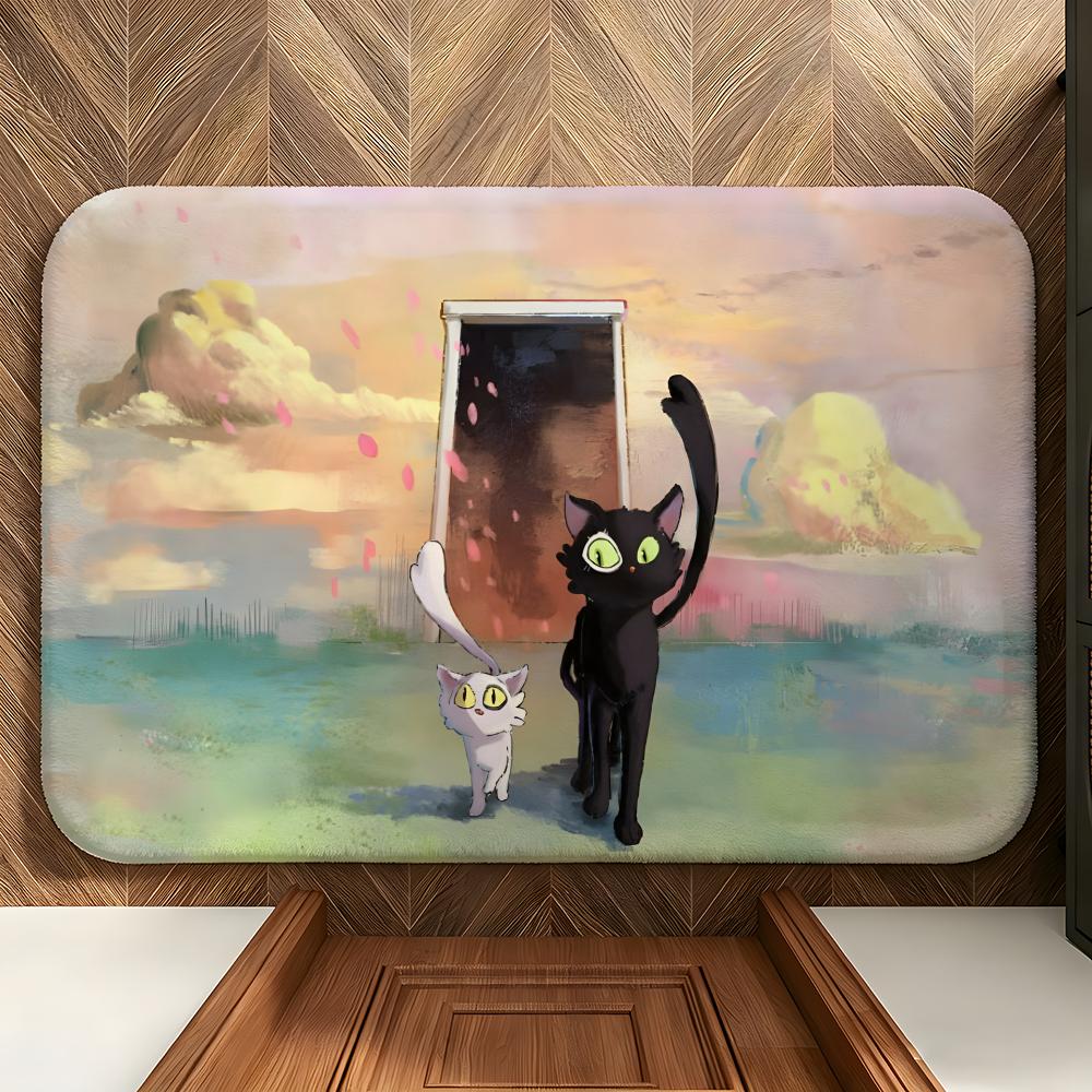 AnimeFilm S-Suzume Floor Mat Soft Flannel Floor Mat Suitable for Entryways, Living Rooms, Bedrooms, and Bathrooms