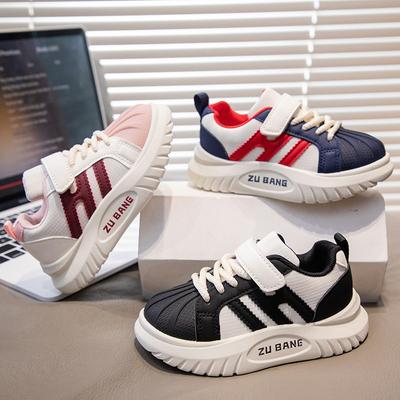 Детская спортивная обувь 2025 осень новая дышащая кожа мужская и женская модная универсальная для детей среднего и старшего возраста повседневная обувь новый китайский стиль