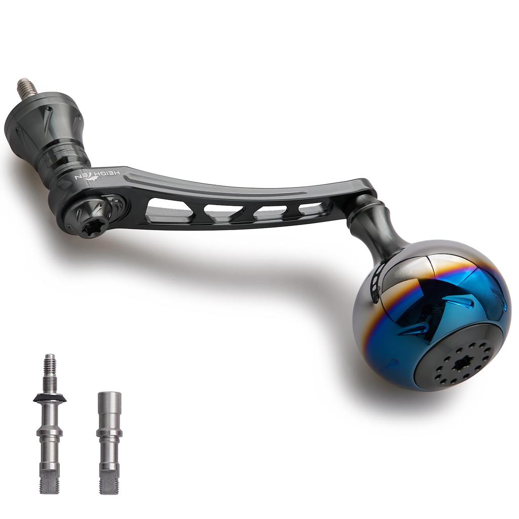 УВЕЛИЧЕННАЯ 65-70 мм Регулируемая Рукоятка Катушки с Рукояткой 38 мм для Спиннинговых Катушек Серии Aurora от Shimano и Daiwa (Темно-серый (22СТЕЛЛА/23ЭЙРИТИ)) (1148)