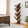 Wood Shelf, 8 Tier Floor Standing Shelf With Wooden Shelves For Living Room, Home Office, Rustic Brown Lbc11b