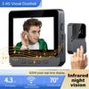Video Doorbell Video Intercom Wireless Doorbell Camera 1080P 4.3inch IPS Screen Eye Peephole Camera 2.4G Home Digital Viewer