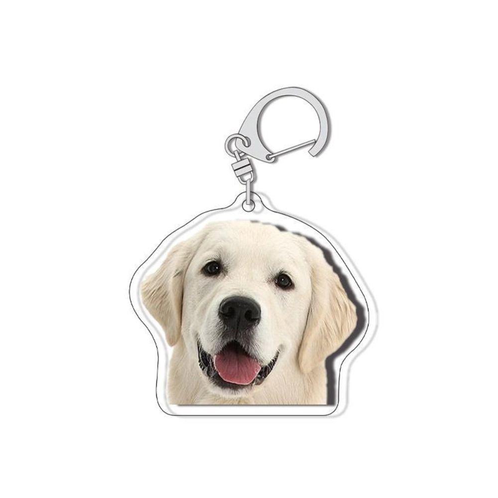 Samoyed Labrador Puppy Pendant Husky Acrylic Corgi Keyring Border Collie Dog Keychain  Unisex